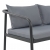 2-osobowa sofa ogrodowa z poduszkami, aluminium, szara