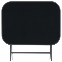 Składany stół ogrodowy, szary, 100x75x72 cm, szkło i stal