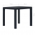 Stolik ogrodowy, 79x79x72 cm, plastik stylizowany na rattan