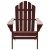 Fotel ogrodowy z podnóżkiem, drewniany, brązowy