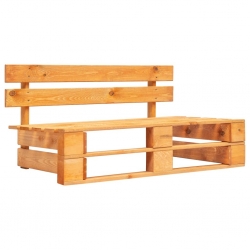 Ogrodowa ławka z palet, drewno, miodowy brąz