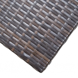 Składany stołek, rattan PE, brąz