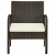Krzesło ogrodowe z poduszką, polirattan, brązowy