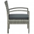 Krzesło ogrodowe z poduszką, polirattan, szare