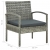 Krzesło ogrodowe z poduszką, polirattan, szare