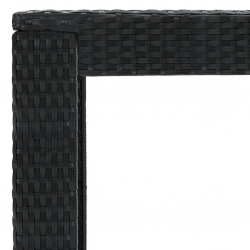 Ogrodowy stolik barowy, czarny, 100x60,5x110,5 cm, polirattan