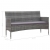 3-osobowa sofa ogrodowa z poduszkami, polirattan, szara