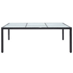 Stół ogrodowy, czarny, 200x150x74 cm, polirattan
