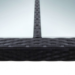 Stół ogrodowy, czarny, 200x150x74 cm, polirattan