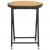 Stolik herbaciany, czarny, 60 cm, rattan PE i drewno akacjowe