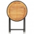 Stolik herbaciany, czarny, 60 cm, rattan PE i drewno akacjowe
