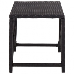 Ławka ogrodowa, 80 cm, polirattan, czarna