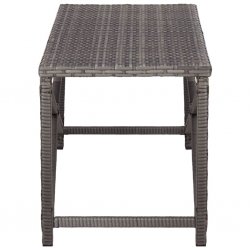 Ławka ogrodowa, 120 cm, polirattan, szara