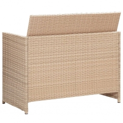 2-osobowa sofa ogrodowa z poduszkami, polirattan, beżowa