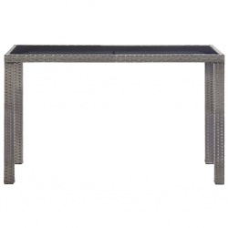 Stół ogrodowy, antracytowy, 123x60x74 cm, polirattan