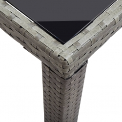 Stół ogrodowy, antracytowy, 123x60x74 cm, polirattan