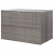 Skrzynia ogrodowa, szara, 150 x 100 x 100 cm, rattan PE