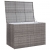 Skrzynia ogrodowa, szara, 150 x 100 x 100 cm, rattan PE