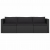 3-częściowa sofa ogrodowa, poduszki, rattan PE, czarny