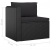 3-częściowa sofa ogrodowa, poduszki, rattan PE, czarny