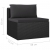 3-częściowa sofa ogrodowa, poduszki, rattan PE, czarny