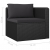 4-częściowa sofa ogrodowa, poduszki, rattan PE, czarna