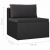 4-częściowa sofa ogrodowa, poduszki, rattan PE, czarna