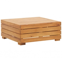 Moduł podnóżka, 1 szt., z poduszką, lite drewno akacjowe