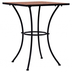 Mozaikowy stolik bistro, terakota, 60 cm, ceramiczny