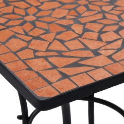 Mozaikowy stolik bistro, terakota, 60 cm, ceramiczny