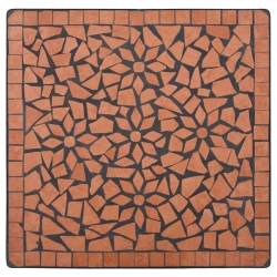 Mozaikowy stolik bistro, terakota, 60 cm, ceramiczny