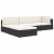 Środkowa sofa z poduszką, 1 szt., polirattan, szara