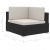 4-częściowa sofa ogrodowa, poduszki, rattan PE, czarna