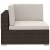 4-częściowa sofa do ogrodu, z poduszkami, polirattan, brązowa