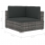 4-częściowa sofa do ogrodu, z poduszkami, polirattan, szara