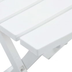 Składany stół ogrodowy, 45,5x38,5x50 cm, biały