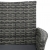 Dwuosobowa sofa ogrodowa ze stolikiem, polirattan, antracyt