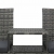 Dwuosobowa sofa ogrodowa ze stolikiem, polirattan, antracyt