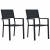 Krzesła ogrodowe, 2 szt., czarne, HDPE o wyglądzie drewna
