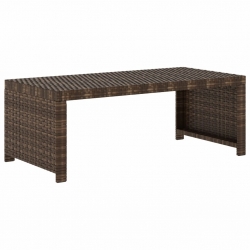 5-cz. zestaw mebli do ogrodu, poduszki, rattan PE, brązowy
