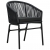 Krzesła ogrodowe, 2 szt., czarne, rattan PVC