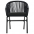 Krzesła ogrodowe, 2 szt., czarne, rattan PVC