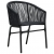 Krzesła ogrodowe, 2 szt., czarne, rattan PVC
