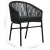 Krzesła ogrodowe, 2 szt., czarne, rattan PVC
