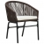 Krzesła ogrodowe, 2 szt., brązowe, rattan PVC