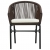 Krzesła ogrodowe, 2 szt., brązowe, rattan PVC