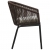 Krzesła ogrodowe, 2 szt., brązowe, rattan PVC