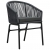 Krzesła ogrodowe, 2 szt., antracytowe, rattan PVC