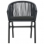Krzesła ogrodowe, 2 szt., antracytowe, rattan PVC