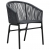 Krzesła ogrodowe, 2 szt., antracytowe, rattan PVC